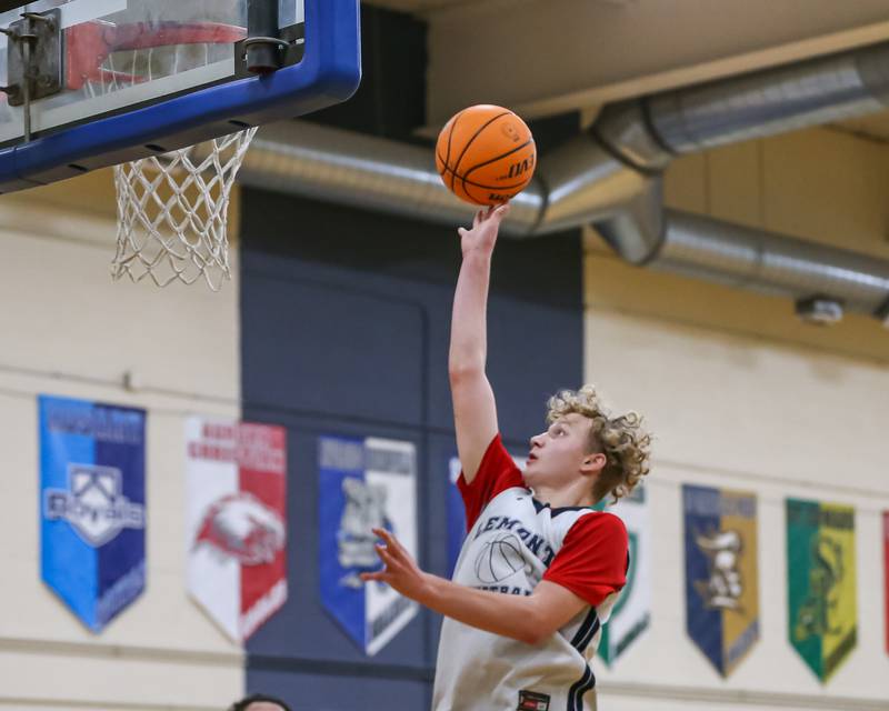 Lemont's Alanas Castillo puts up a shot at the Riverside-Brookfield Summer Shootout basketball tournament. June 22, 2024.