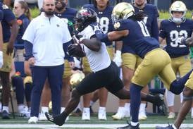 Early 83-yard touchdown catch and run by Antario Brown sets tone in NIU’s upset of No. 5 Notre Dame