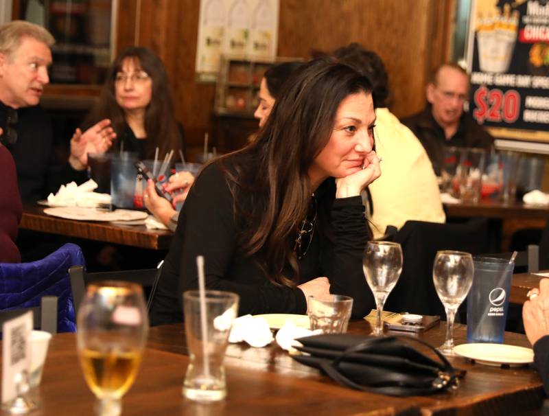 Kane County Board District 12 Republican challenger Michelle Geen waits election results at Old Towne Pub and Eatery in Campton Hills on Tuesday, March 19, 2024.