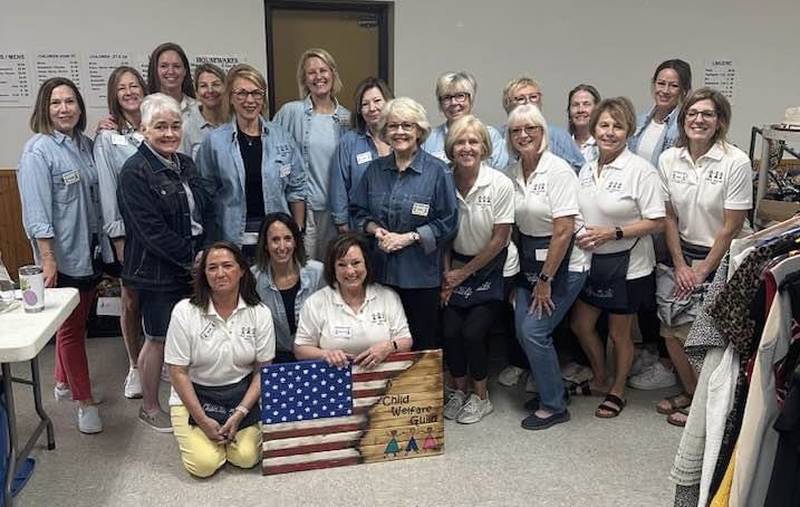 The Child Welfare Guild poses for a photo during its May 2024 sale. Child Welfare Guild officers are Cathy Cook, president; Cara Manning, vice president; Cortney Kaufman, treasurer; and Jeanne Armstrong, secretary.