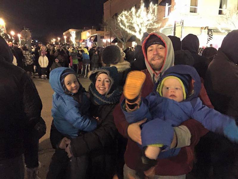 McHenry County Sheriff's Deputy Jacob Keltner poses for a photo with his wife, Becki Keltner, and their sons.