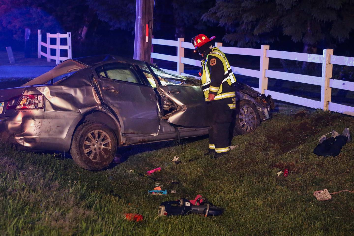 Four people were seriously injured in a rollover crash in Woodstock early on May 27, 2024.