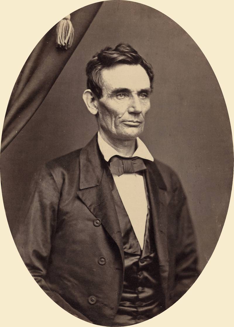This photo of Abraham Lincoln was taken in 1858.