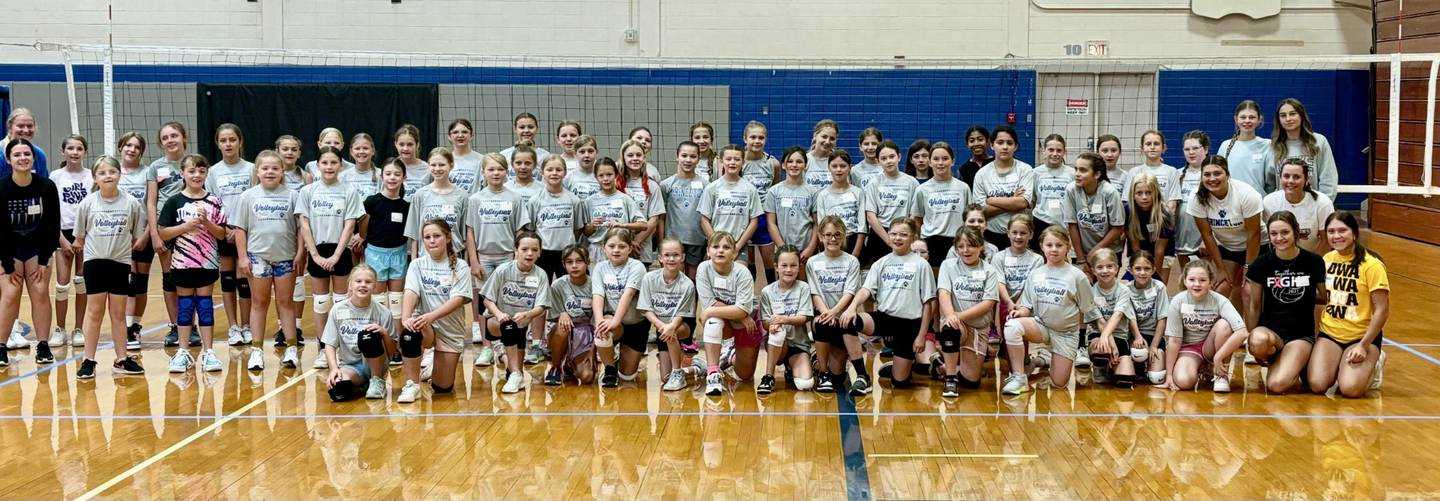 2024 Princeton Tigresses Volleyball camp grades 3-6 session.