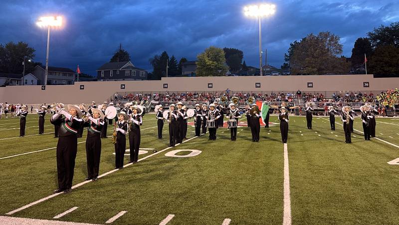 The L-P marching band performs before the game against Ottawa on Friday, Sept. 13, 2024 at Howard Fellows Stadium.