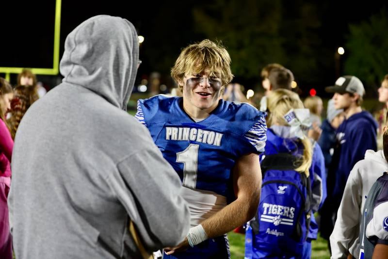 Princeton's Casey Etheridge talks about Friday's 57-20 win over Mercer County at Bryant Field.