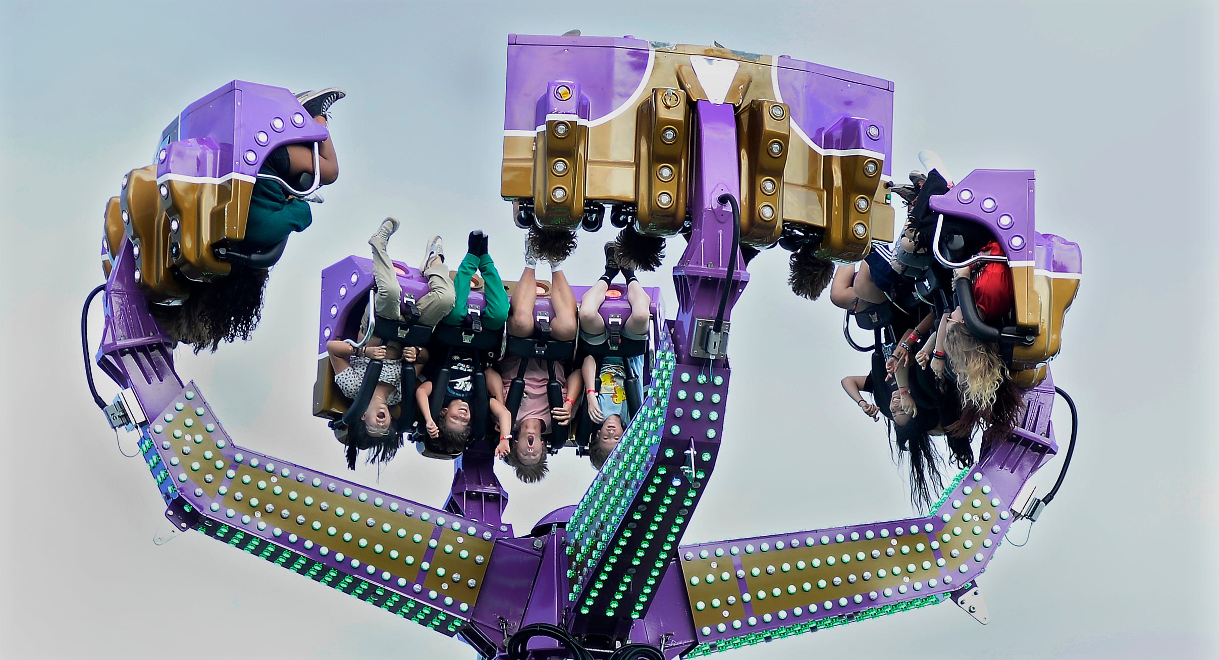 Riders found themselves upside down Thursday, Aug. 3, 2023, riding OMG 360 during the opening night of the Streator Fest carnival at Northpoint Plaza. The carnival, along with live music and food vendors, runs through Sunday.