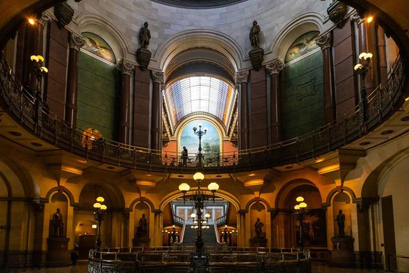 The interior of the Illinois Capitol is pictured in Springfield.