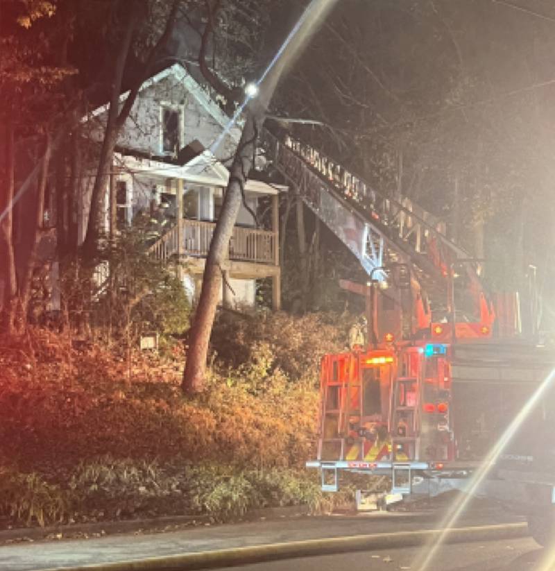 The residence at 513 N. Bluff St., Joliet, was damaged in a fire on Saturday, Nov. 11. Two dogs perished in the fire.