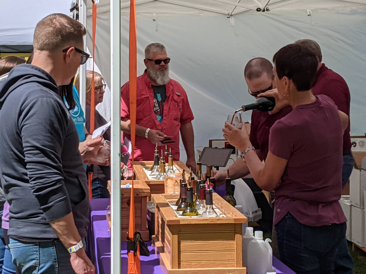 Lavender Crest was one of several wineries at Wine on the Fox festival in Oswego.