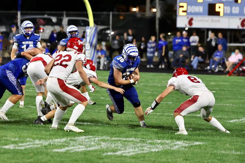 Princeton's Common Green busts the line in the Tigers' 41-0 Homecoming win over rival Hall on Friday, Oct. 4 at Bryant Field.