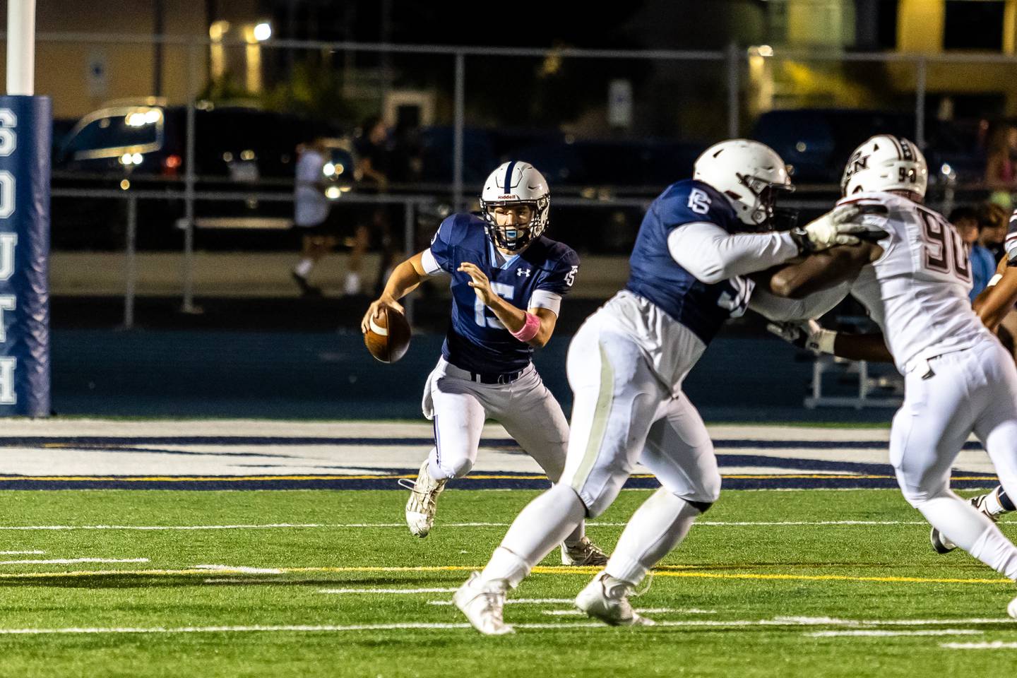 Plainfield South's Cody Hogan runs against Plainfield North on Sept. 13, 2024.