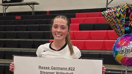 Fulton’s Reese Germann honored as career digs leader