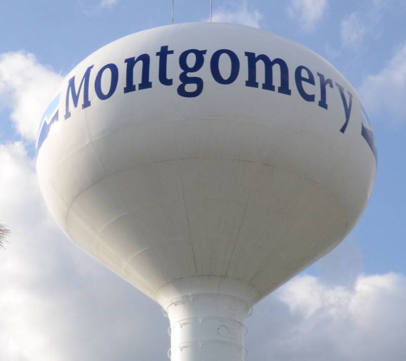 Village of Montgomery water tower. (Shaw Media photo)