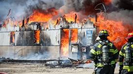 Large fire destroys barn near Woodstock; loss exceeds $1 million, officials say