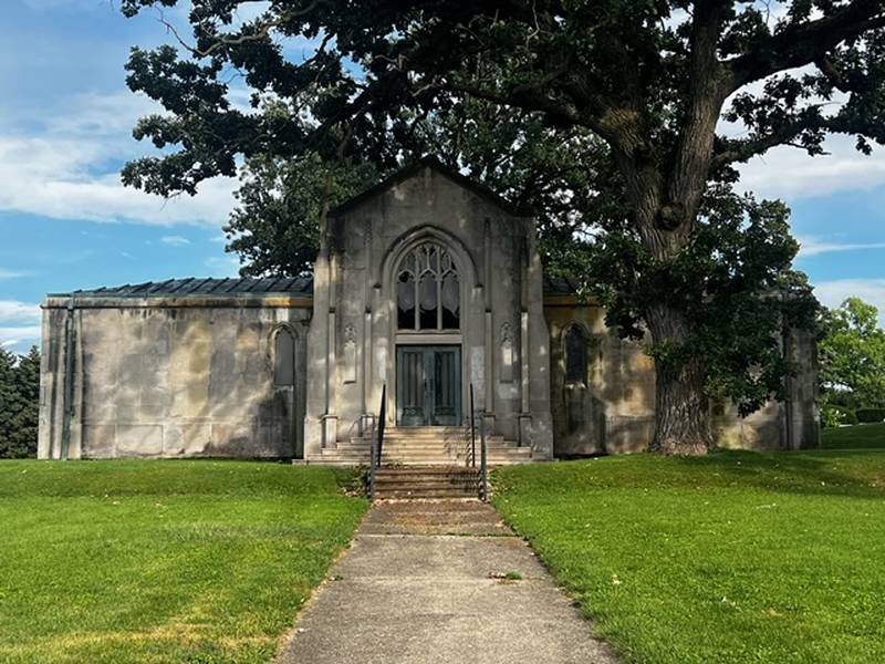 The mausoleum at Oakwood Cemetery in Dixon is pictured Friday, Aug. 30, 2024.