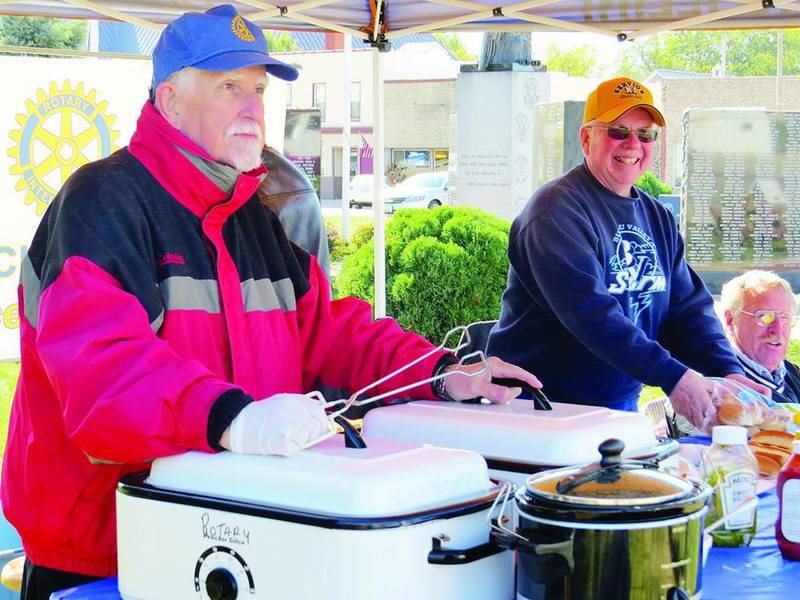 The Rotary Club of Walnut served pork chops, brats and hot dogs Saturday, Oct. 17, at the Veterans’ Memorial. The lunch was a fundraiser to help buy Bureau Valley Chromebooks.
