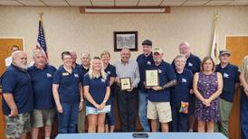 Flags of Freedom presents ‘Governor’s Hometown Award’ plaques to Princeton Council