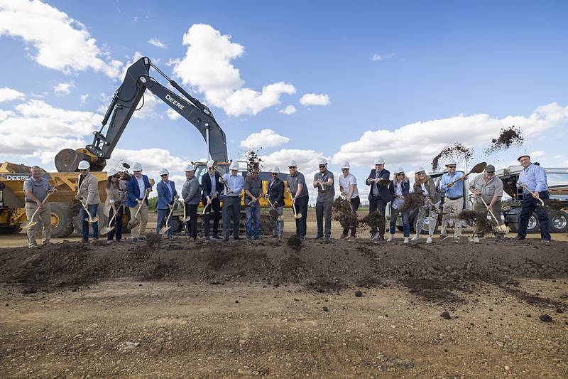 Investors, contractors, developers and others associated with the new Fairfield Inn by Marriott attend a groundbreaking ceremony Wednesday, May 29, 2024 in Dixon.