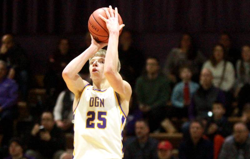 Downers Grove North’s Alex Miller shoots the ball during a game against York at Downers Grove North on Friday, Jan. 19, 2024.