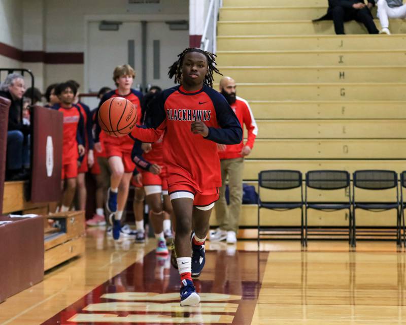 West Aurora takes the court before Class 4A Lockport Regional final game at Oswego East.  Feb 24, 2023.