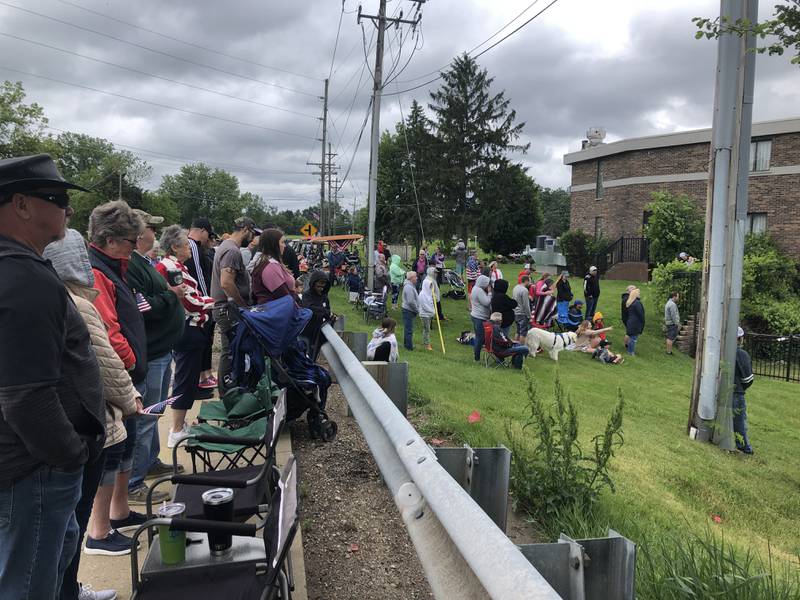 Attendees listen during the Johnsburg Memorial Day ceremony Monday May 27, 2024.