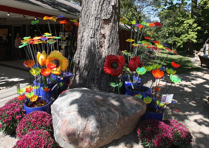 Suncatchers were one of the hot items during the Artisan Market on Saturday, Sept. 14, 2024 at Hornbakers in Princeton.