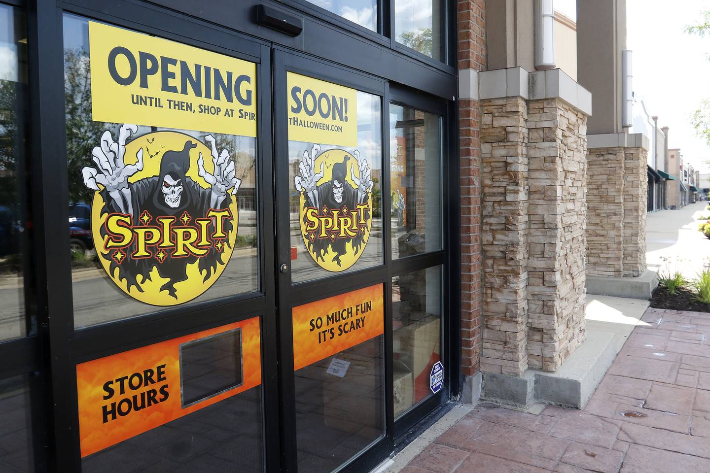 Spirit Halloween is getting ready to open at the Algonquin Commons on Tuesday, Aug. 3, 2021, in Algonquin. Vacancy at the center dropped to 12% from 25% since Red Mountain Group took over ownership. The village of Algonquin’s overall retail vacancy rate is 7.7%.