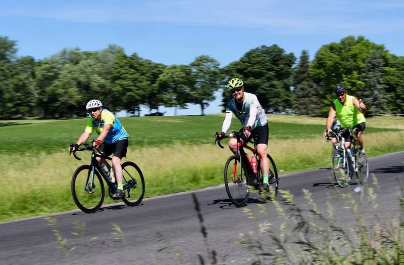 The Z Tour bicycle ride rode through Princeton on Saturday. The routes feature loops that incorporate hills, rolling terrain, views of Bureau Creek with minimal traffic, beginning and ending at Princeton’s Zearing Park.