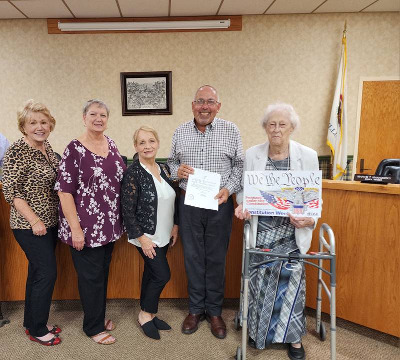 On Tuesday, Members of the Princeton Chapter of the Daughters of the American Revolution joined the Princeton City Council in the passing of a proclamation to commemorate Constitution Week.