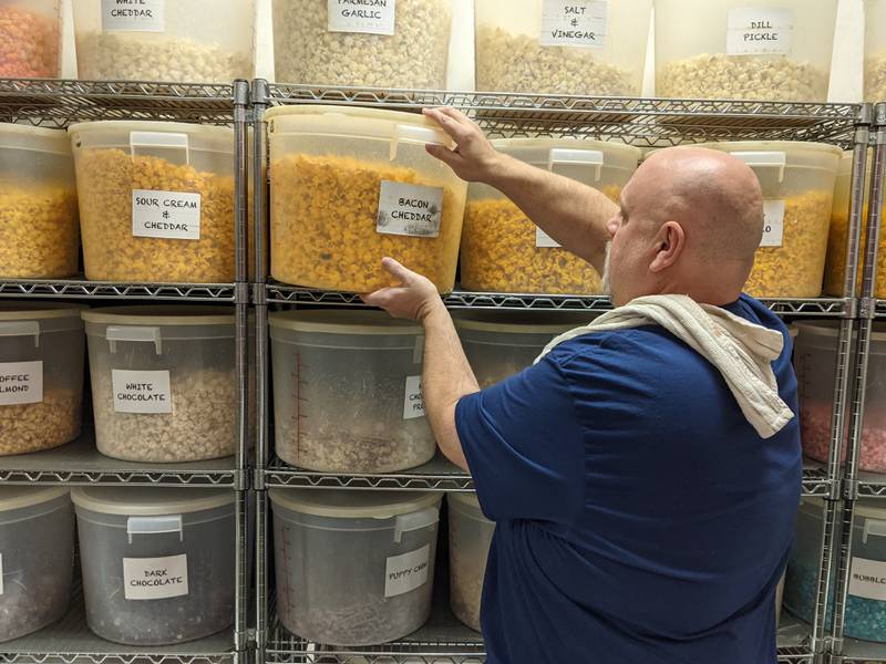Todd Kummer has owned The Popcorn Store in Oswego since 2017. The store offers more than 60 flavors of popcorn.