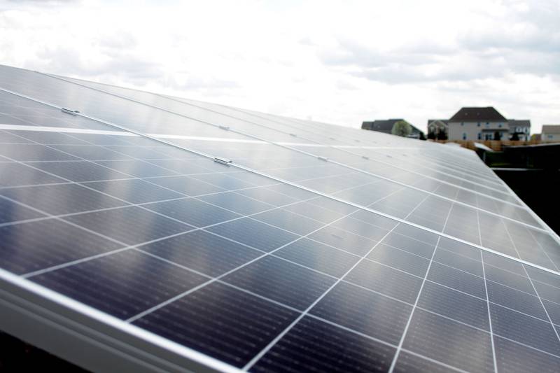 Thousands of solar panels make up a farm used to power the Kendall County Jail, Health Department and Courthouse.