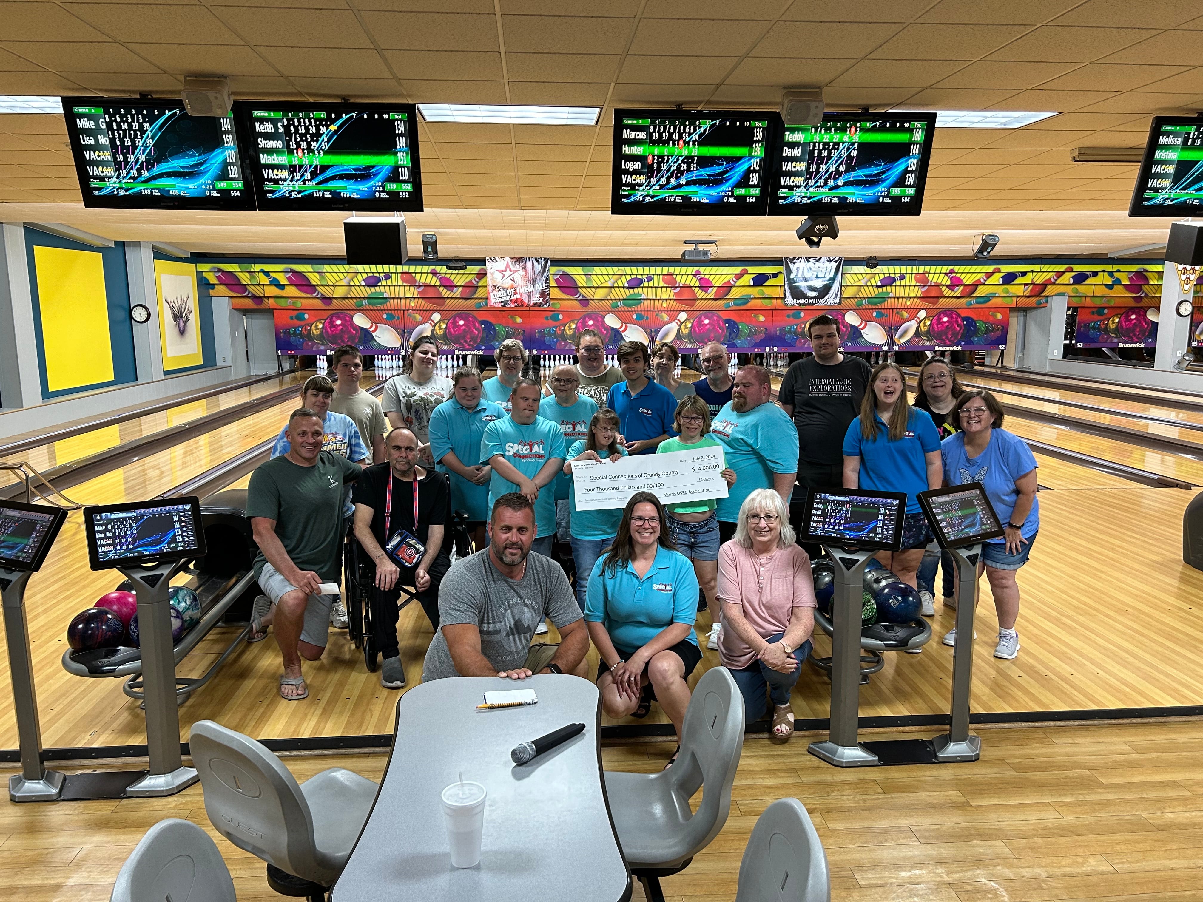 Morris Bowling Association donates $4,000 to Special Connections of Grundy County