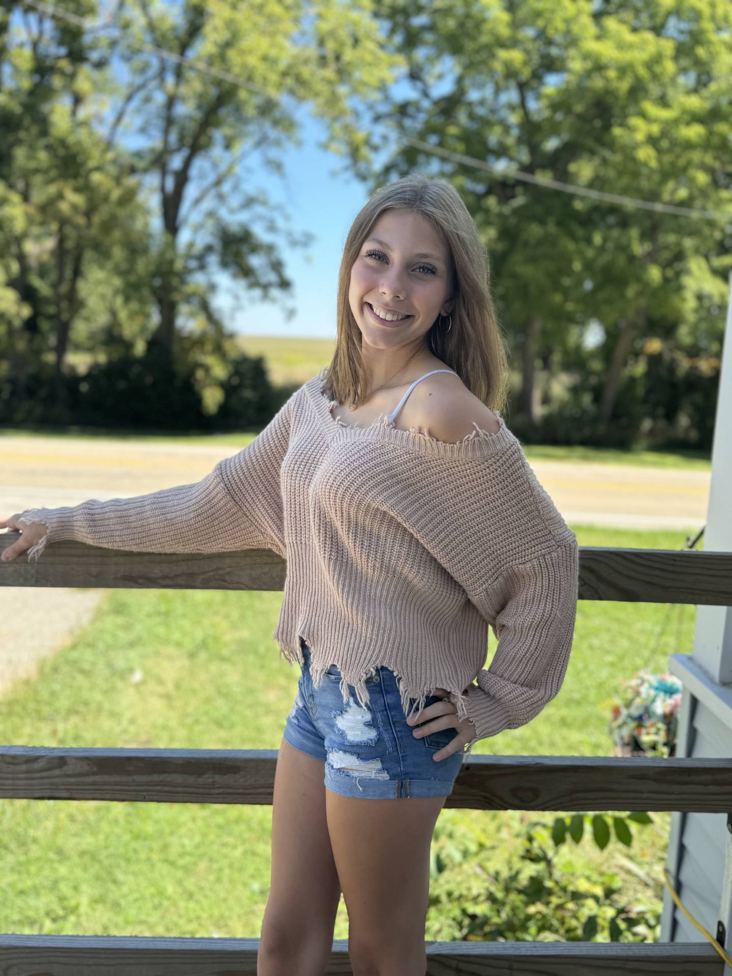 Genoa-Kingston High School freshman Kalista Breda, who was diagnosed with an inoperable brain tumor less than a year ago, is seeking to raise awareness for childhood brain cancer through a fundraiser, held on Sept. 6, 2024, at Genoa-Kingston High School football game.