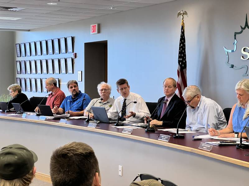 Sycamore City Manager Michael Hall talks about plans to hold a Special City Council meeting on July 27, in Streamwood Illinois, during a regularly scheduled City Council meeting on May 20, 2024.