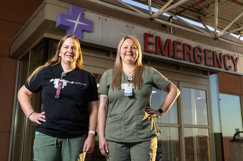 Rachel McDonnell and Casey Tschuemperlin are both Sexual Assault Nurse Examiners (SANE) at Advocate Sherman Hospital in Elgin. Photographed at Advocate Sherman Hospital in Elgin on Wednesday, March 20, 2024