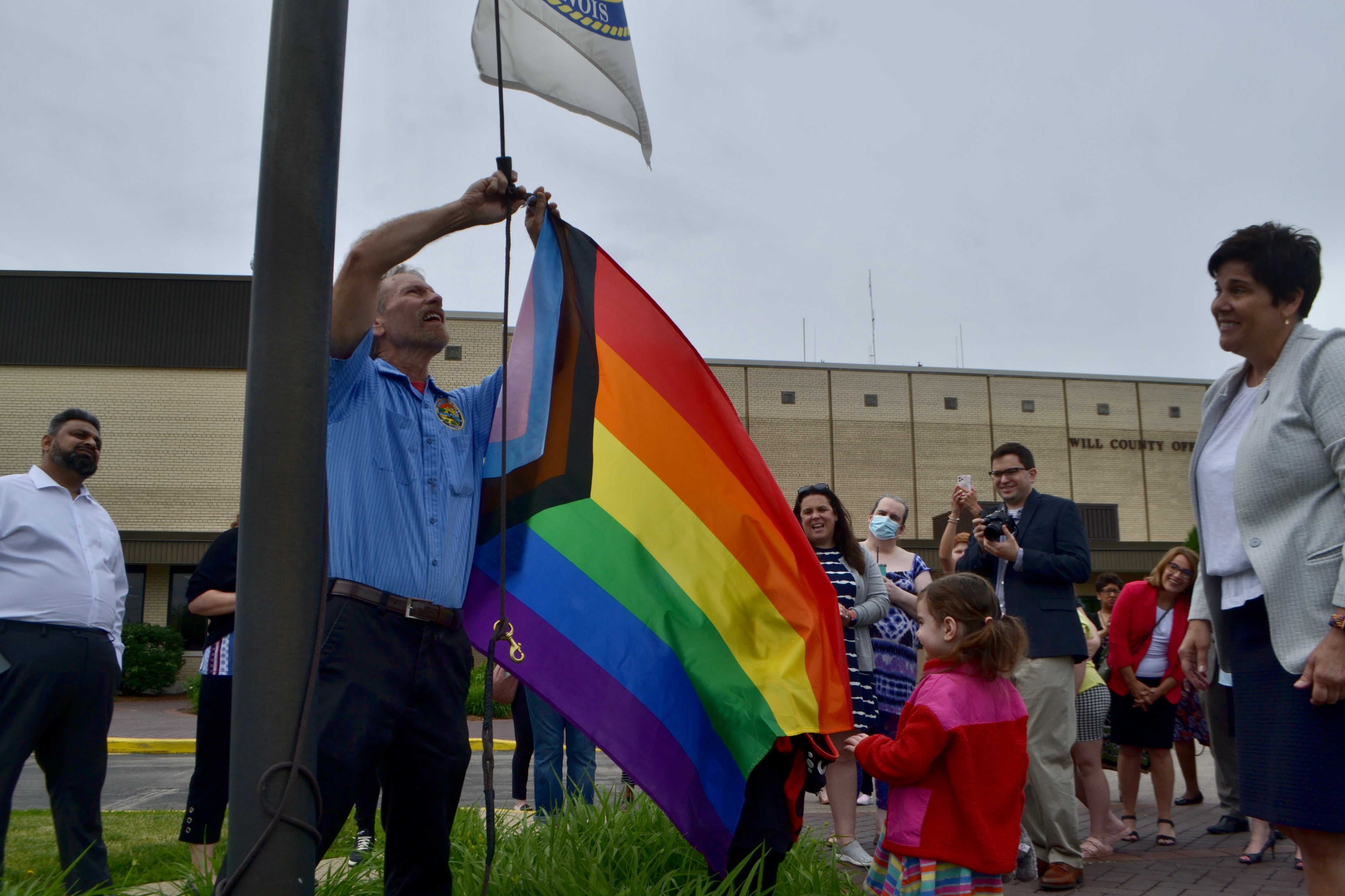 Will County officials raise rainbow flag for Pride month