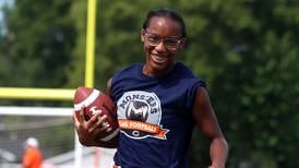 Photos: Chicago Bears at girls flag football camp at McHenry High