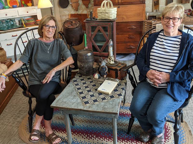 Becky Kukuk, left, and Sharon Maroo, right, own Sandwich Antique Mart, located at 2300 E. Illinois Route 34 in Sandwich. The store is celebrating its 35th anniversary this month.

They have owned the store since 2011 after purchasing it from the original owner