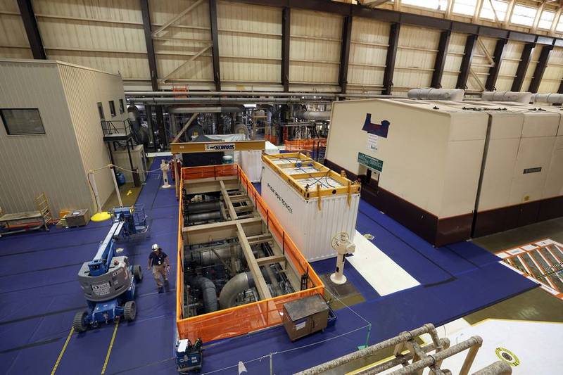 The steam turbine area of the Byron Generating Station Tuesday, Oct. 17, 2023, in Byron.