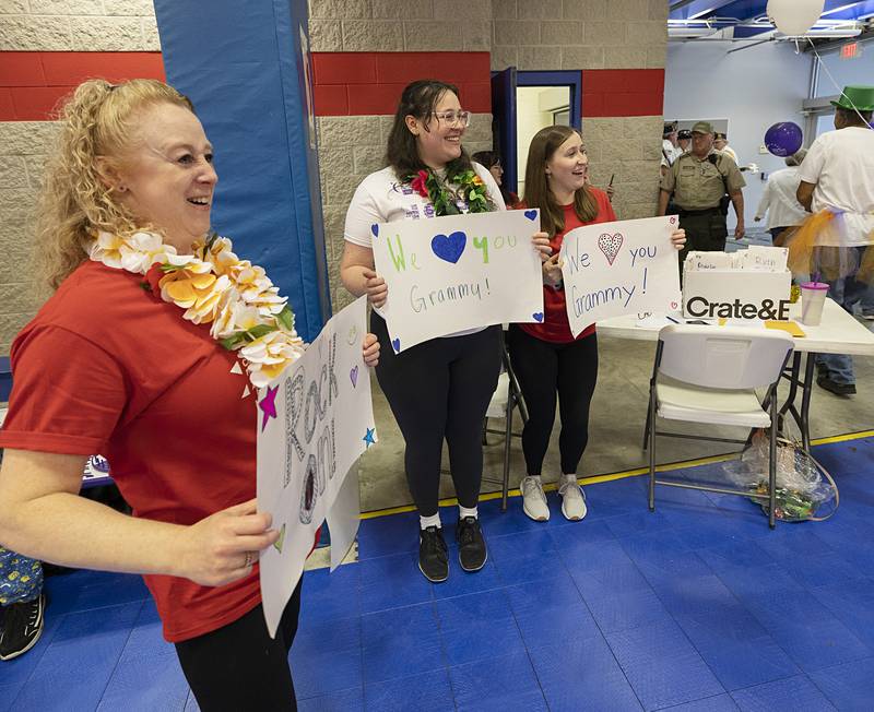 Beth (left), Brooke and Emma Wilson cheer on a loved one during the Survivor’s Lap Saturday, June 8, 2024 at the Relay for Life of the Sauk Valley fundraiser. The event was held at Westwood in Sterling.