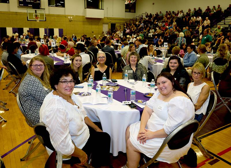 More than 260 students who were awarded scholarships totaling $370,000 were recognized at the IVCC Foundation’s Annual Scholarship Recognition Ceremony in August, held in the college's gymnasium. The event drew more than 350 people and brought together recipients and donors, including scholarship sponsors Deb Dahl and Ottawa Sunrise Rotary members Julie Fisher, Jane Goetz, and Karen Nussbaum, along with their student recipients.