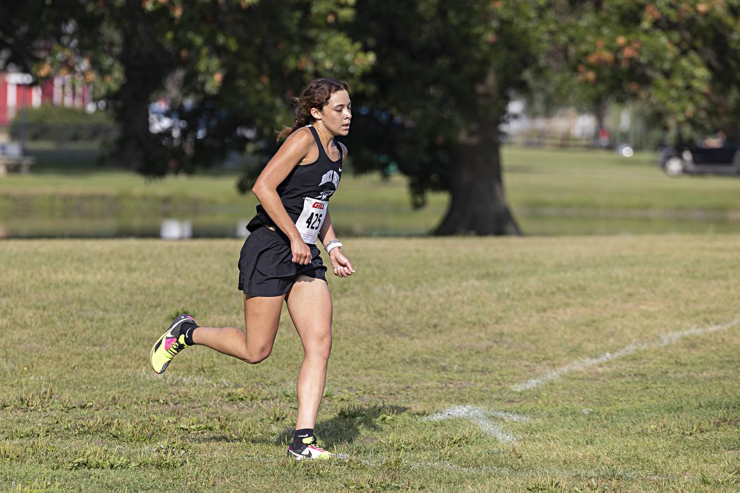 Rock Falls’ Ariel Hernandez took the top spot in the girls race Tuesday, Sept. 12, 2023 during the Twin Cities Cross Country Meet at Centennial Park in Rock Falls.