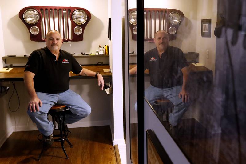 Brian Daleske in his McHenry home on Tuesday, Nov. 21, 2023, Daleske has quickly recovered from surgery that removed lung cancer from his body.