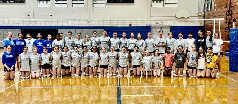 2024 Princeton Tigresses Volleyball camp grades 7-8 session.