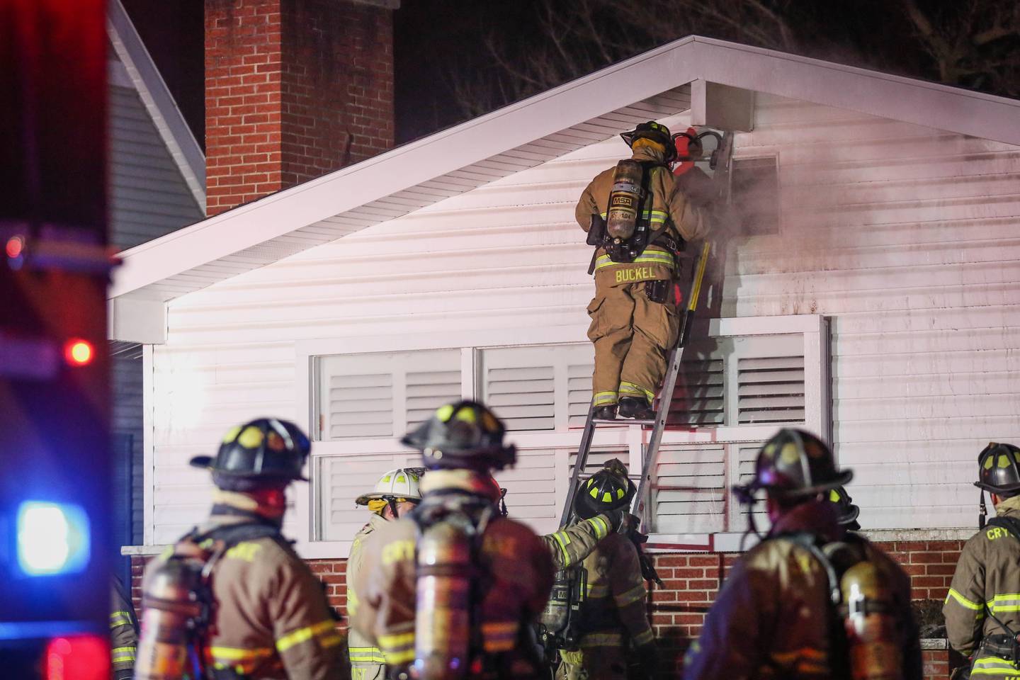 Crystal Lake firefighters and other area fire districts responded just after midnight to a fire in the 100 block of Rosedale Avenue in Crystal Lake.