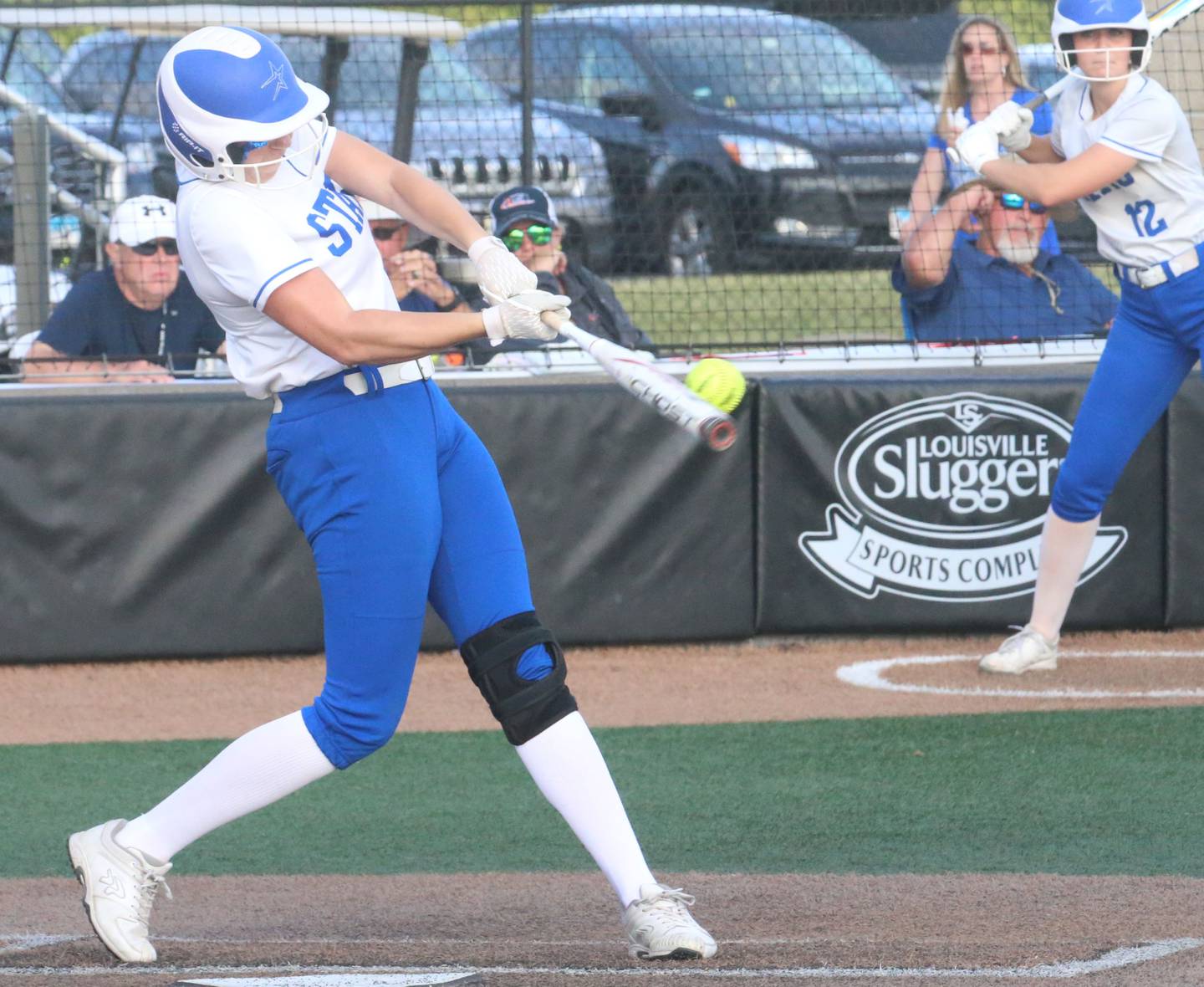 St. Charles North's Abby Zawadzki smacks a hit against Marist during the Class 4A championship game on Saturday, June 8, 2024 at the Louisville Slugger Sports Complex in Peoria.