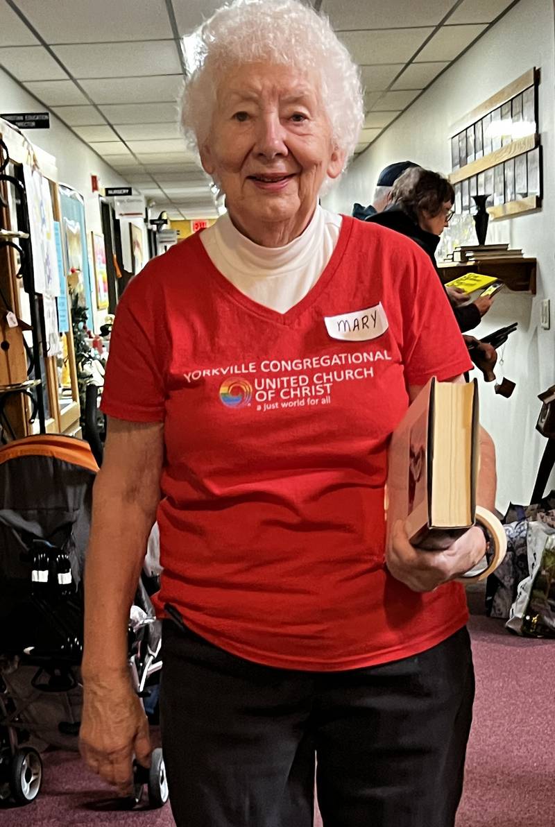 Mary McCracken is one of the many Yorkville Congregational United Church of Christ members who will be accepting donations for the upcoming rummage sale to be held Friday and Saturday, April 26 -27.