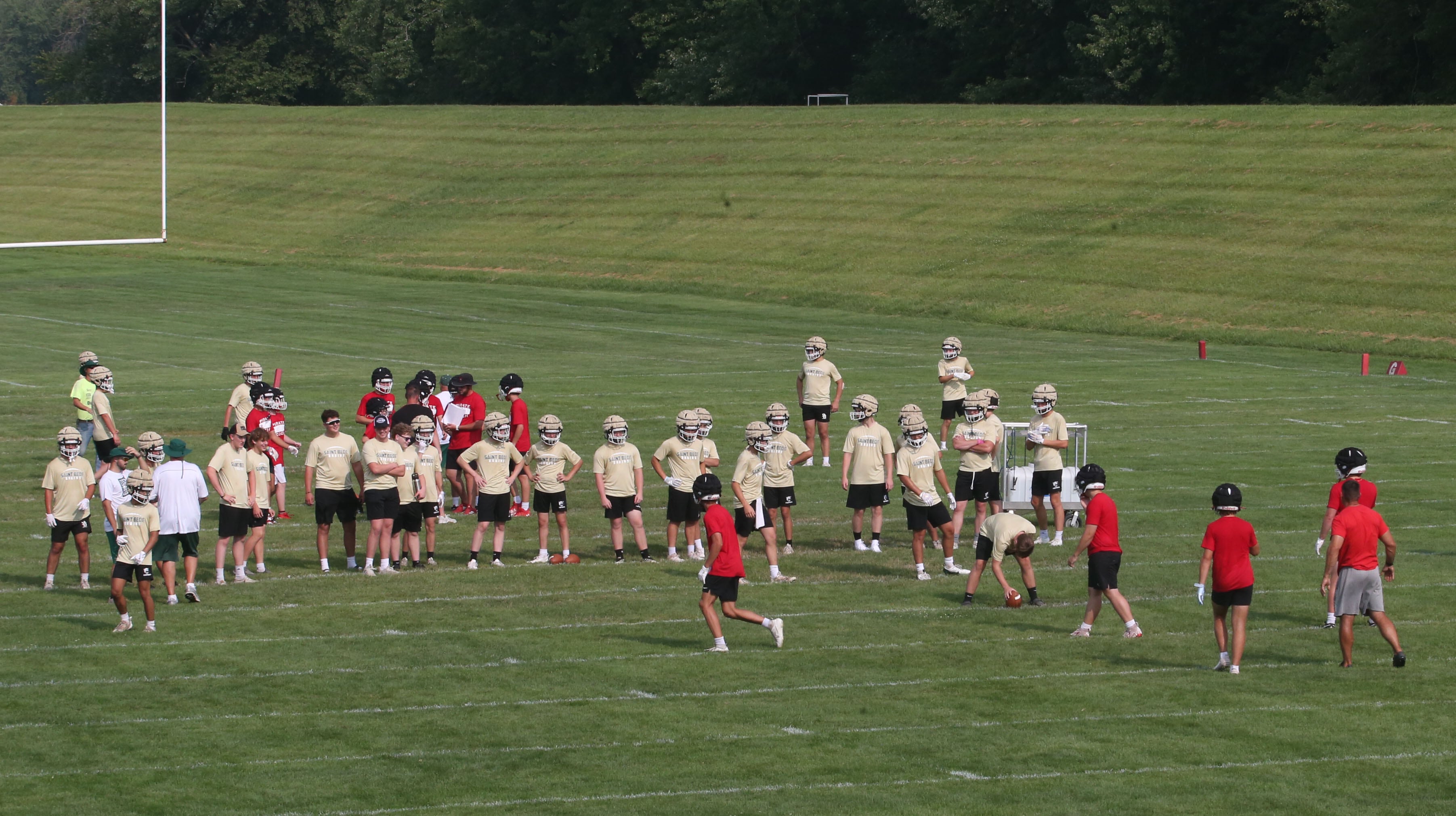 St. Bede and Ottawa football teams play in a 7-on-7 meet on Wednesday, July 24, 2024 at Ottawa High School.