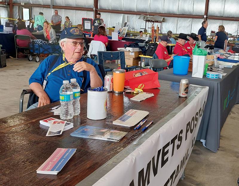 Veteran organizations were among the 47 booths Thursday, May 16, 2024, speaking to veterans in attendance of the fourth annual Veterans Expo at the Illinois Valley Regional Airport in Peru.